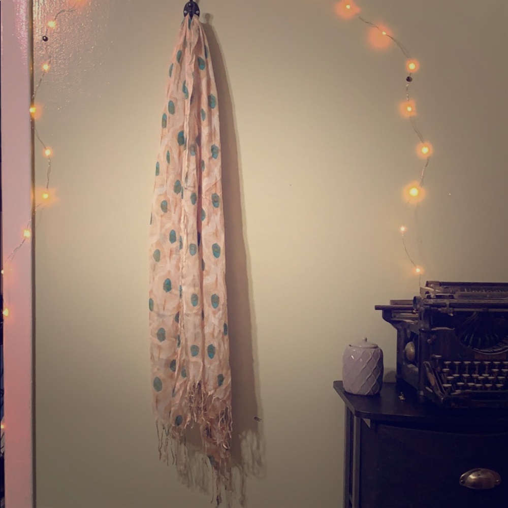 Tan & Peacock Scarf